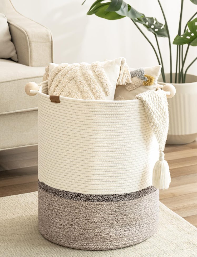 StorageWorks Cotton Rope Laundry Basket