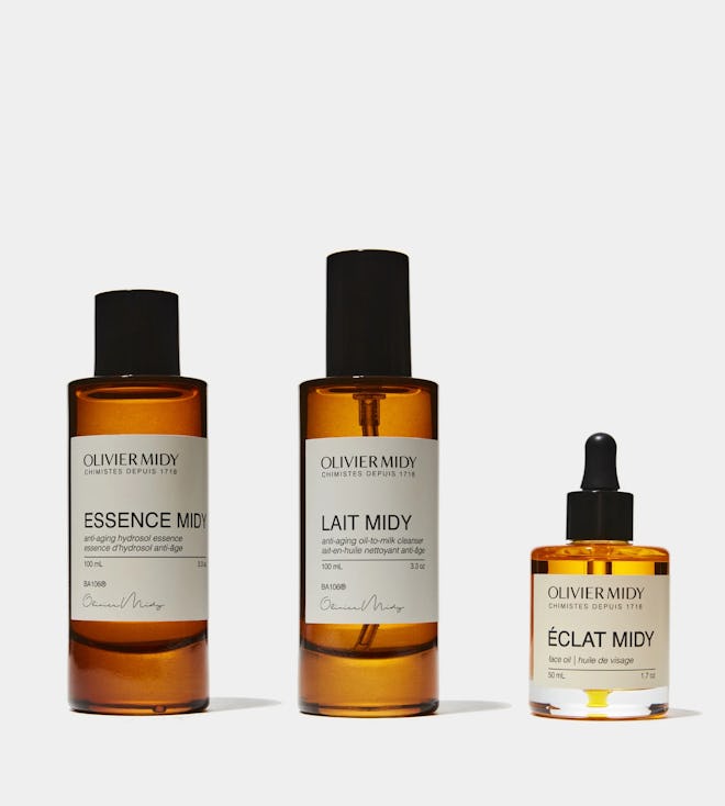 “Essence Midy,” “Lait Midy,” and “Éclat Midy."