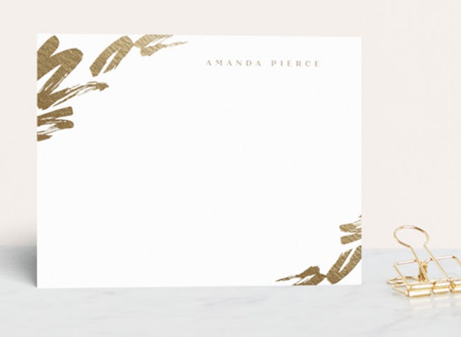 Minted foil-pressed stationery