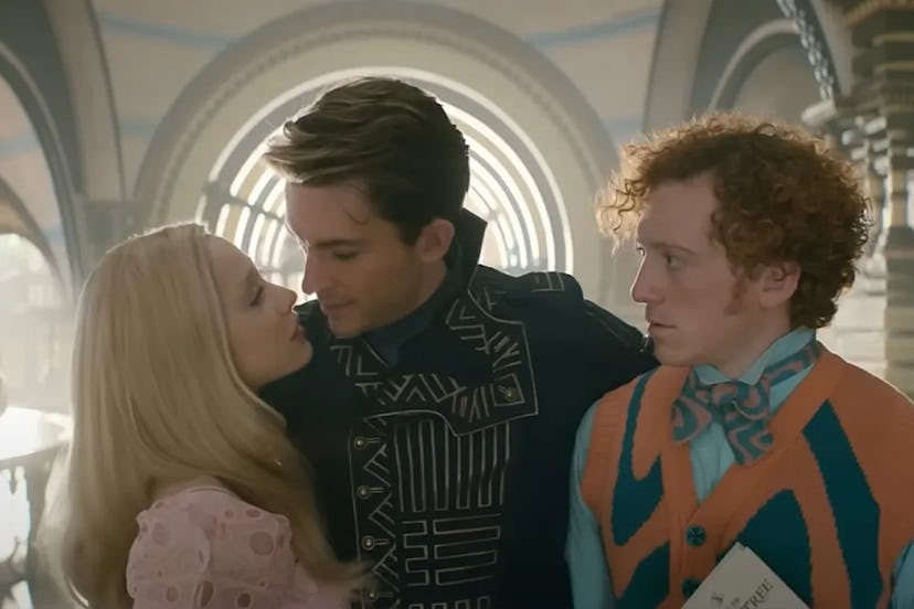 Ariana Grande, Jonathan Bailey, and Ethan Slater in ‘Wicked’