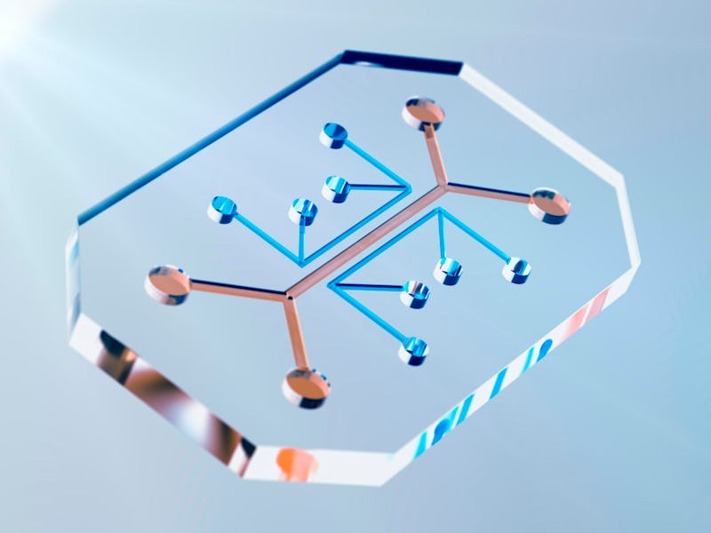 Microfluidics makes use of tiny channels to speed up analyses of biomolecules such as DNA and protei...