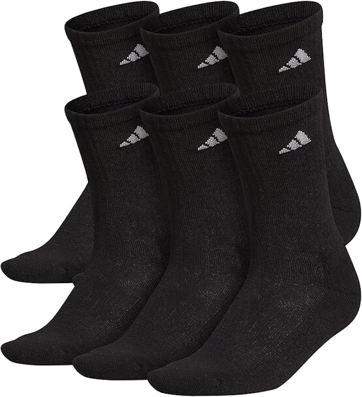 adidas Athletic Cushioned Crew Socks (6-Pair)