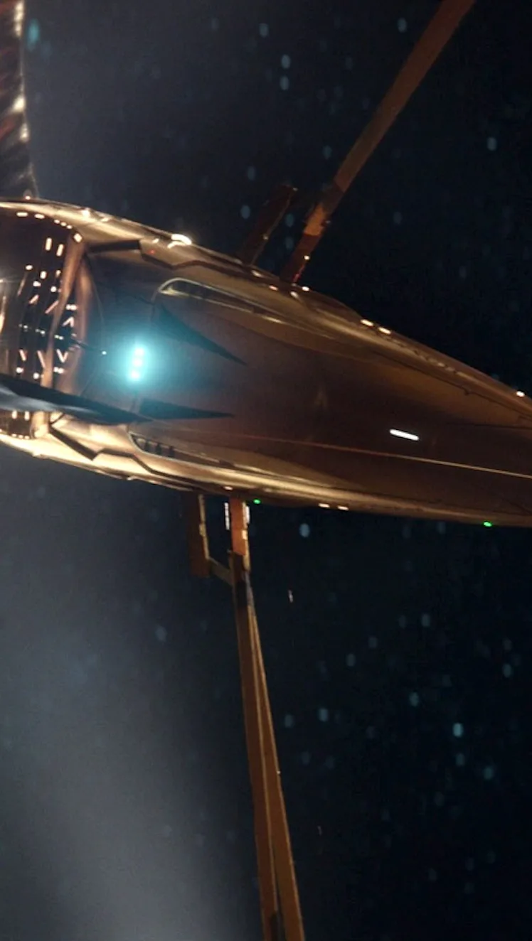 A solar sail ship in 'Star Trek: Strange New Worlds.'