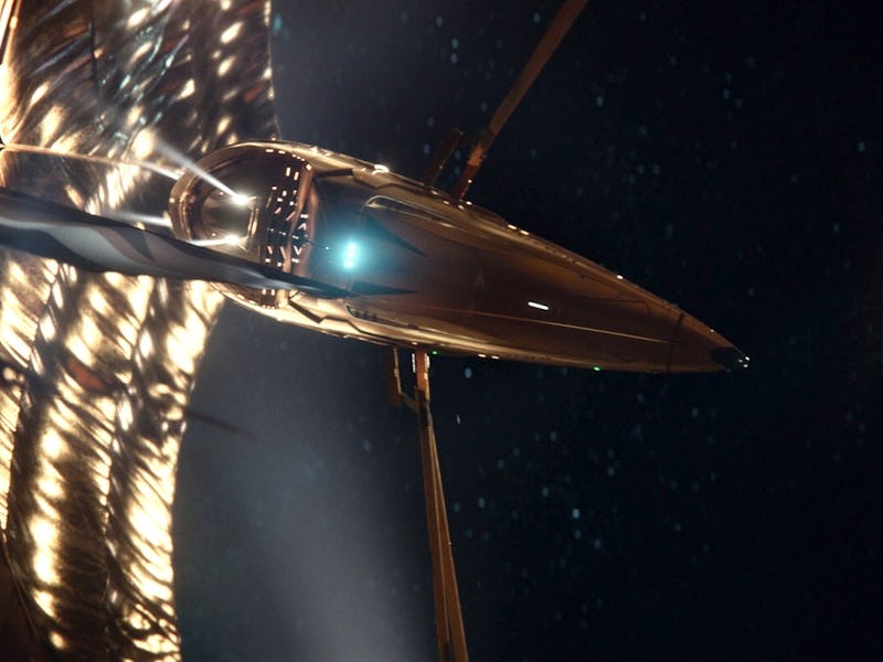A solar sail ship in 'Star Trek: Strange New Worlds.'