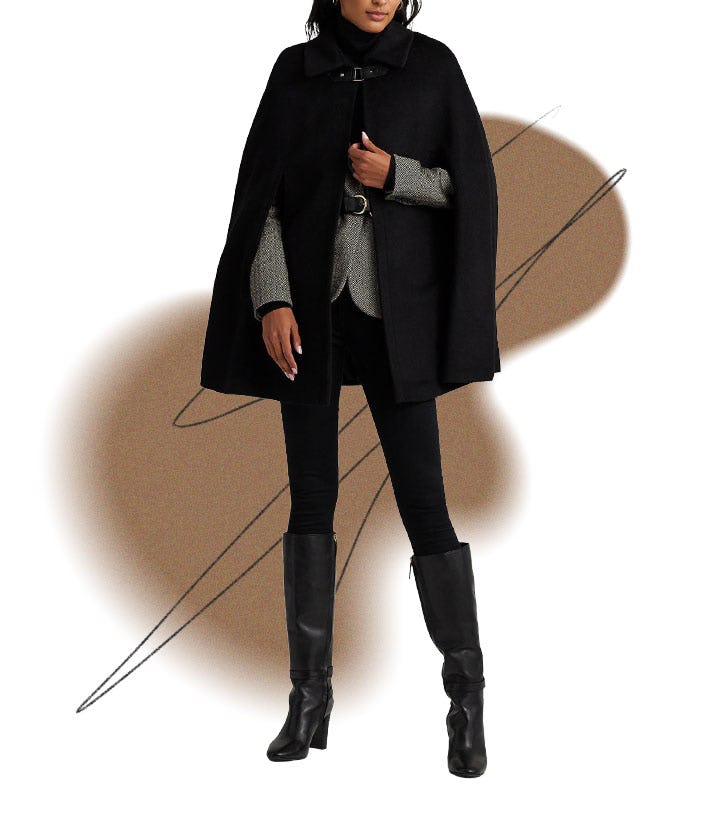 Lauren Ralph Lauren Wool Blend Cape