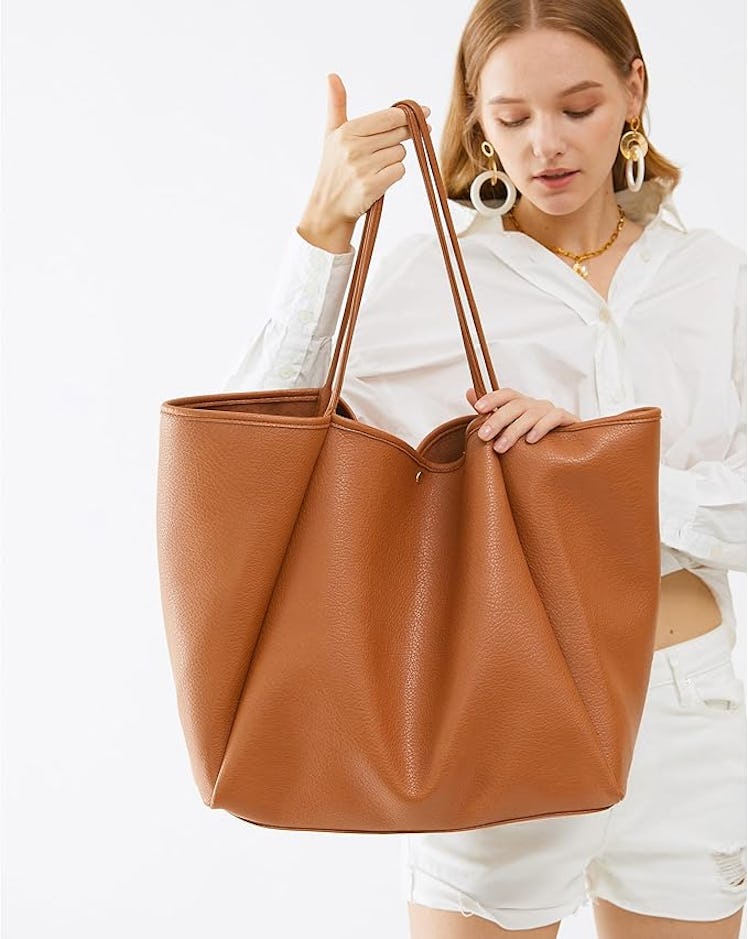 HOXIS Oversize Pu Leather Tote