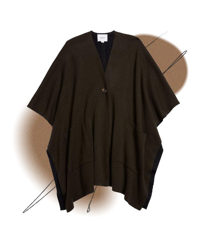 Wool and Cashmere Double-Face Cape