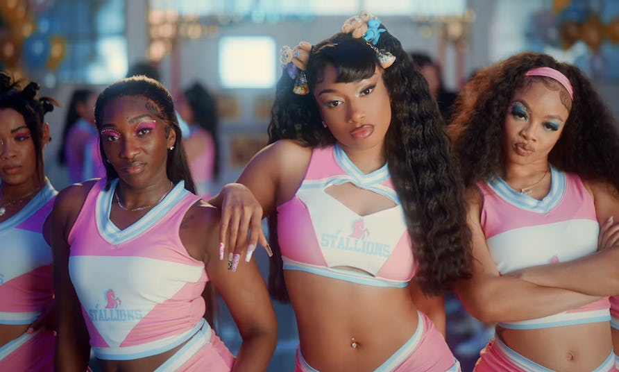 Megan Thee Stallion in her &ldquo;Roc Steady&rdquo; music video.