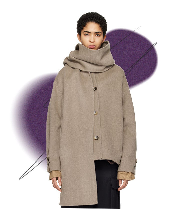 Axel Arigato Taupe Dew Scarf Detailed Jacket
