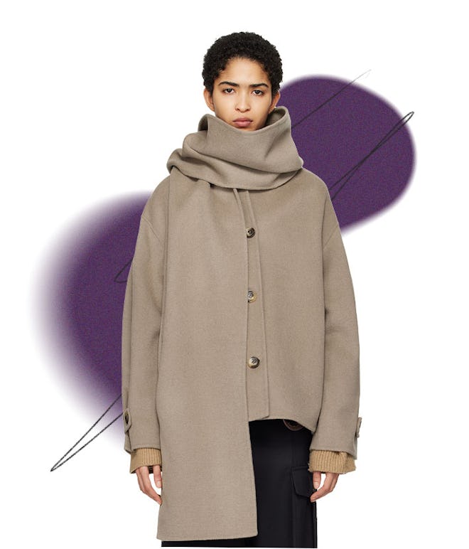 Axel Arigato Taupe Dew Scarf Detailed Jacket