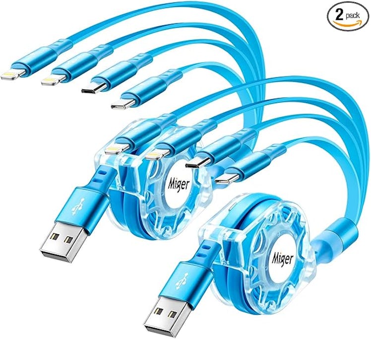 Miger Retractable Multi-Charging Cable (2-Pack)