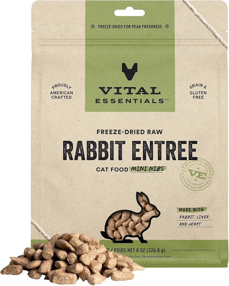 Vital Essentials Freeze-Dried Raw Rabbit Mini Nibs Entree Cat Food