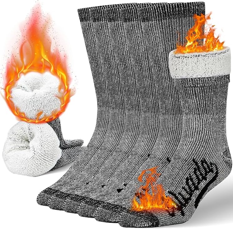 Alvada Merino Wool Hiking Socks (3 Pairs)