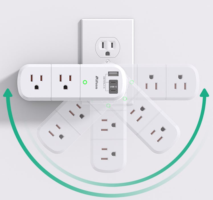 Mifaso 6-Outlet Extender with Rotating Plug