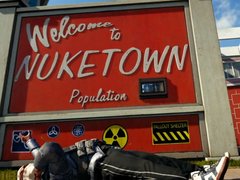 "Welcome to Nuketown" sign