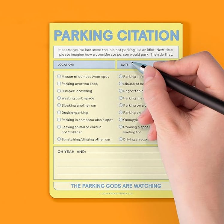 Knock Knock Fake Parking Citation Notepad (50 Sheets)