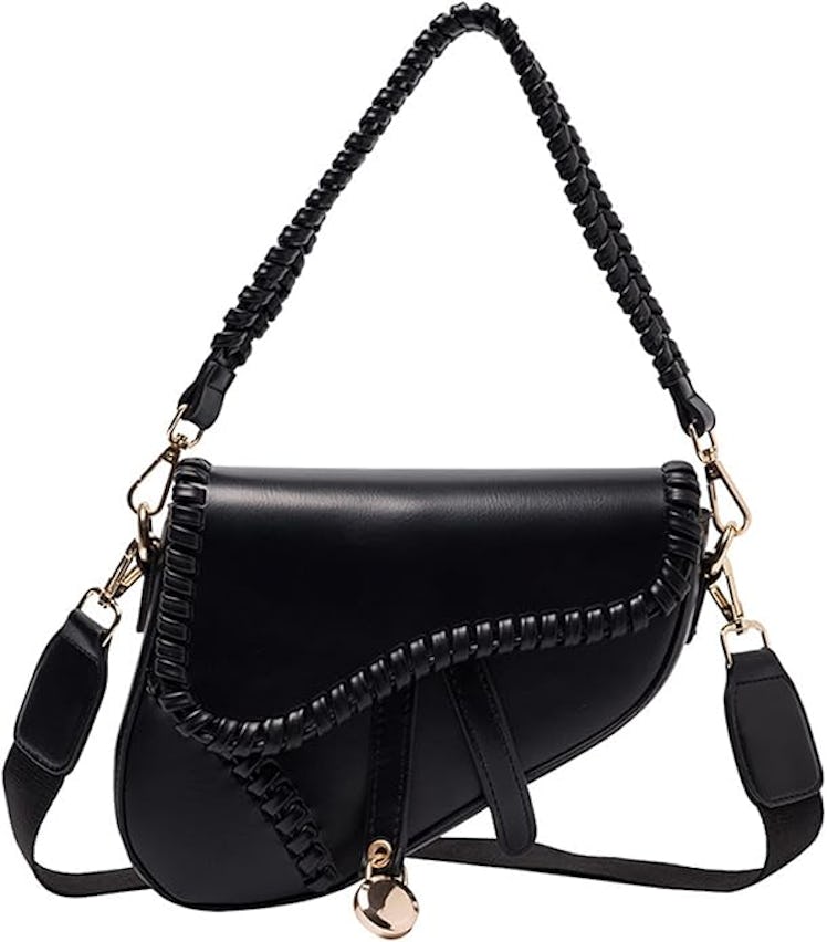 This saddle bag on Amazon is a cheap dupe for Taylor Swift's Dior bag. 