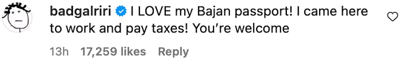 Rihanna calls out Instagram trolls