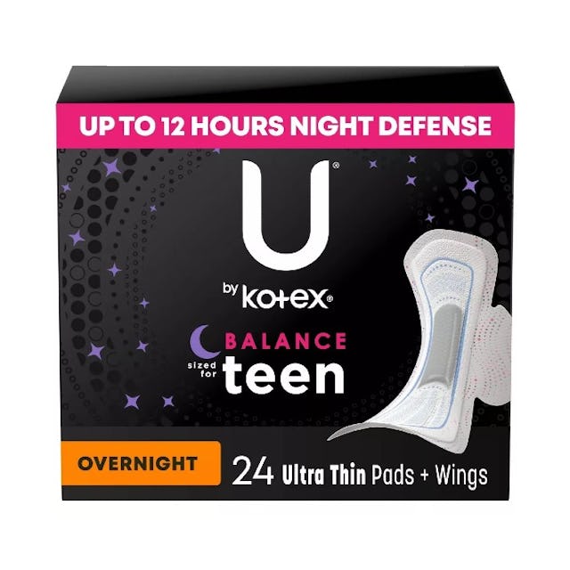 Balance Ultra Thin Pads with Wings for Teens, Overnight