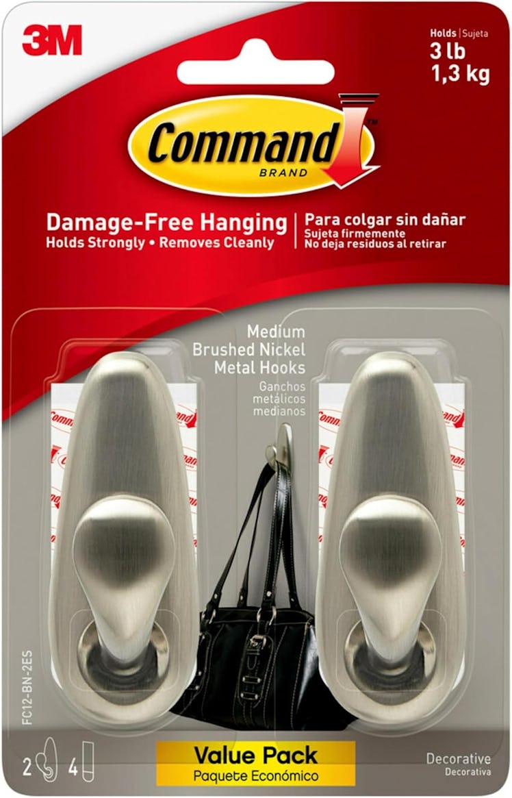 Command Forever Classic Medium Metal Wall Hooks (2-Pack)