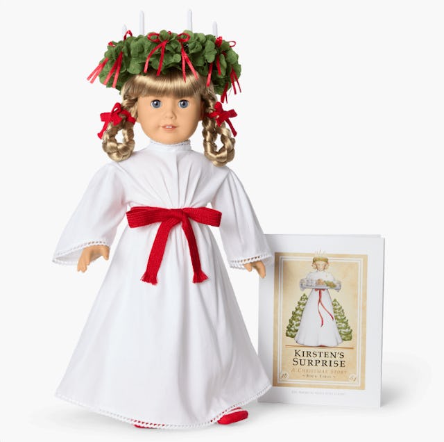 American Girl is releasing a limited number of Kirsten holiday dolls dressed in the original 1986 Sa...