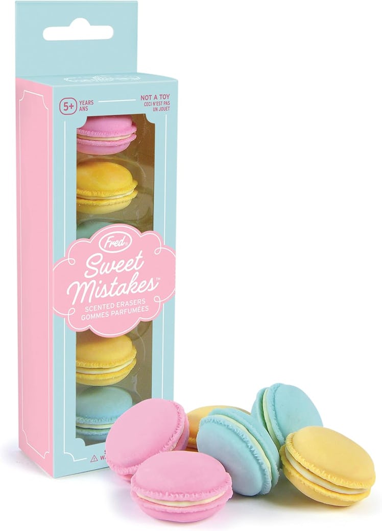 Genuine Fred Sweet Mistakes Macaron Erasers (Set of 6)