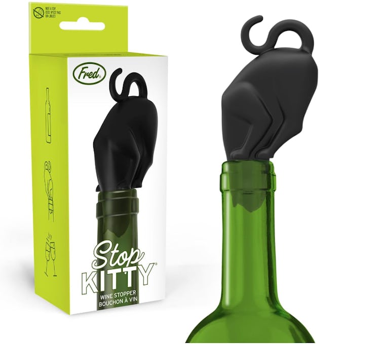 Genuine Fred STOP KITTY Wine Bottle Stopper