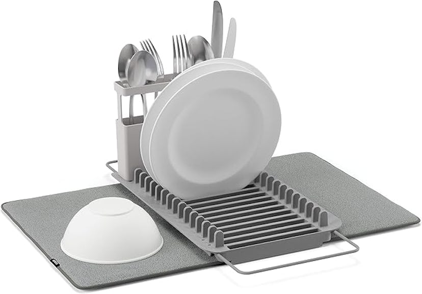 Umbra Dish Rack With Drying Mat