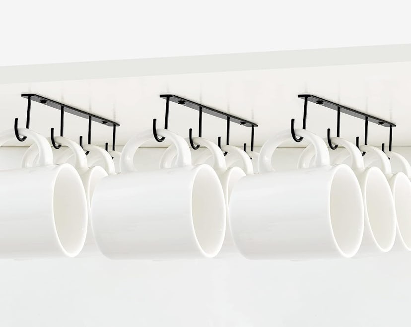 Mkono Under Cabinet Mug Hanger Hooks (3-Pack)