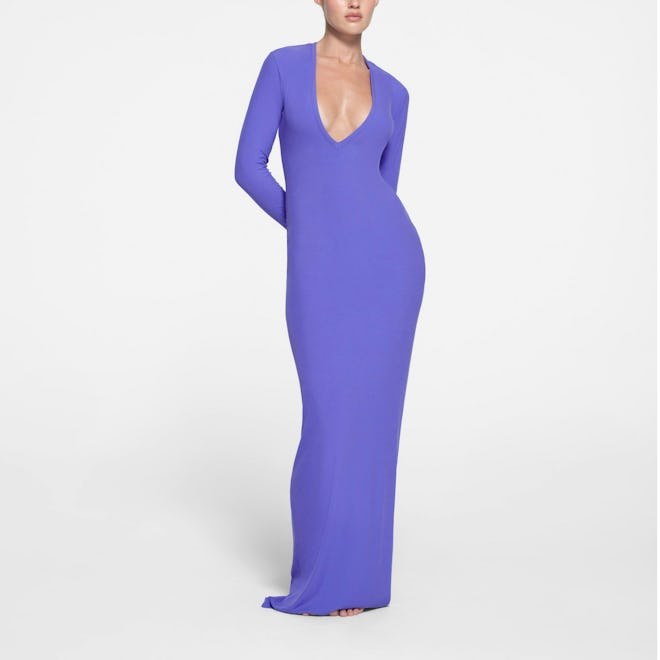 Deep Plunge Long Dress