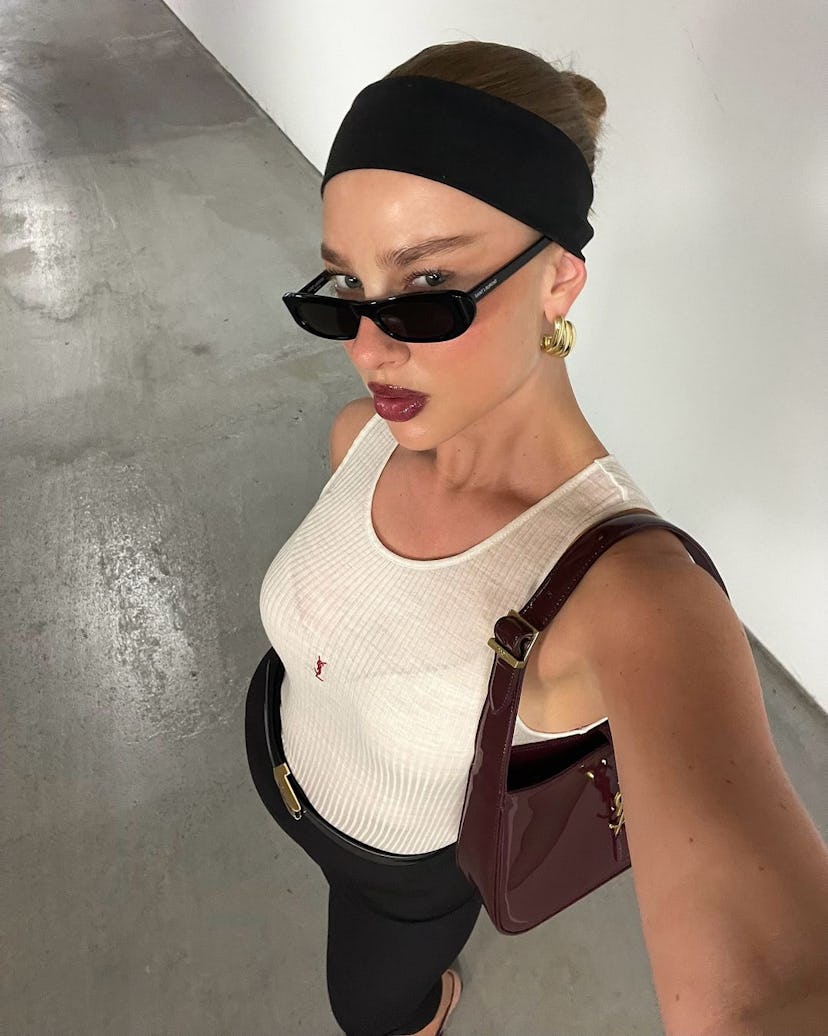 Cherry mocha lips are trending for fall 2024.