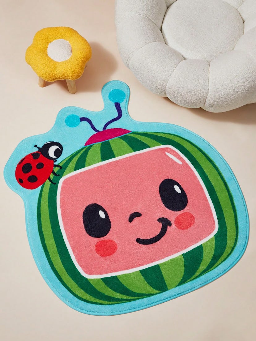 CoComelon X SHEIN 1pc Cartoon Watermelon Shaped Rug