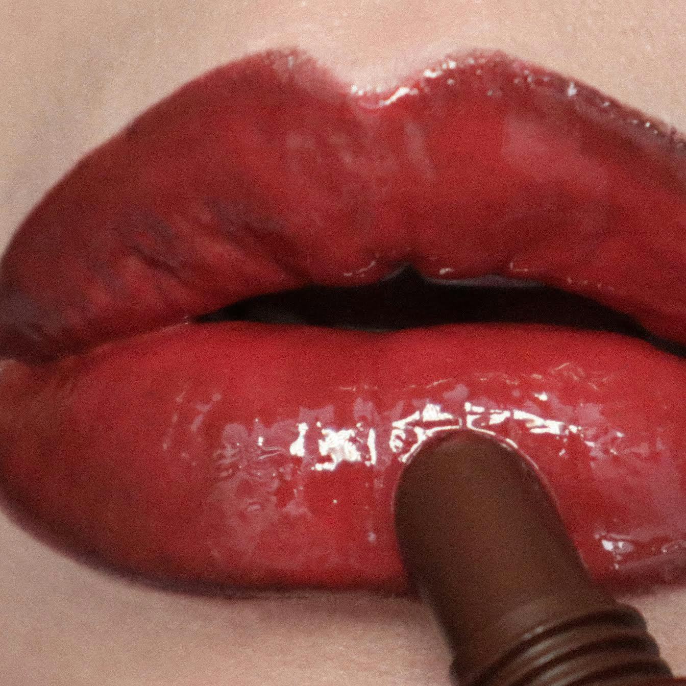 Cherry mocha lips are trending for fall 2024.