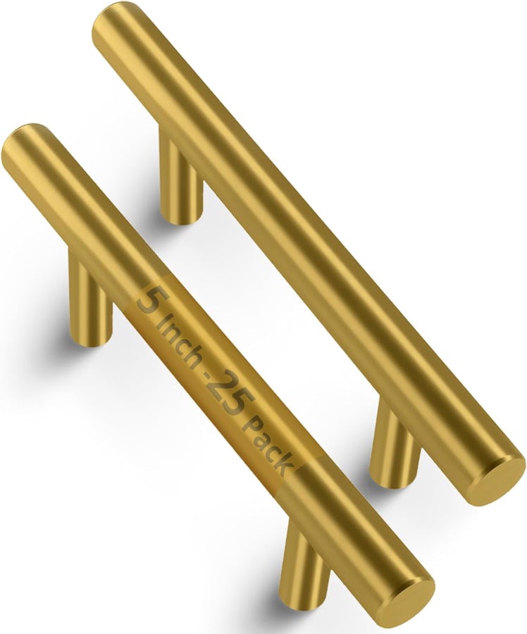 Mega Handles Gold 5-Inch Cabinet Pulls (25-Pack)