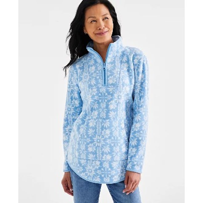 Printed Quarter Zip Fleece