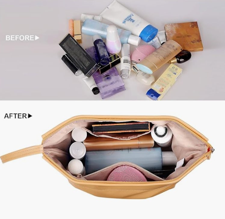 Abiudeng Double Layer Makeup Bag