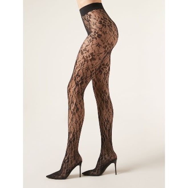 Lace Tights With Shoes