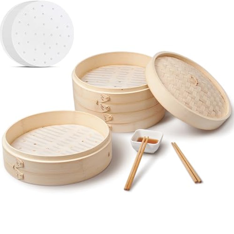 Vdomus Bamboo Steamer Basket