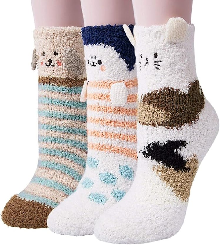 Loritta Fuzzy Socks (3 Pairs)