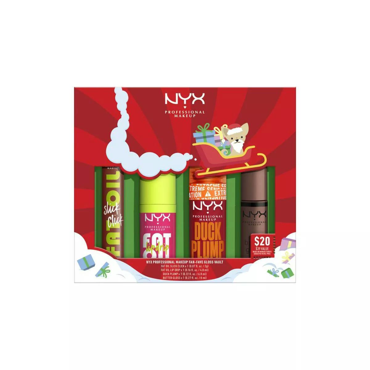 NYX Professional Makeup Fan Fav Lip Gloss Vault Holiday Gift Set