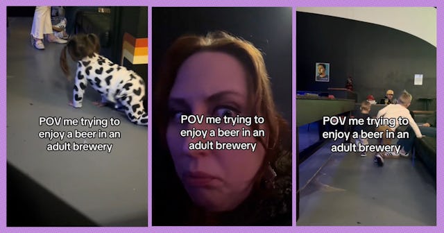 TikTok user Rachel Writes Books shared her “POV” at an “adult brewery," capturing footage of childre...