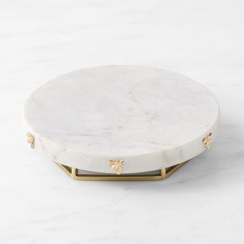 Honeycomb Marble Trivet