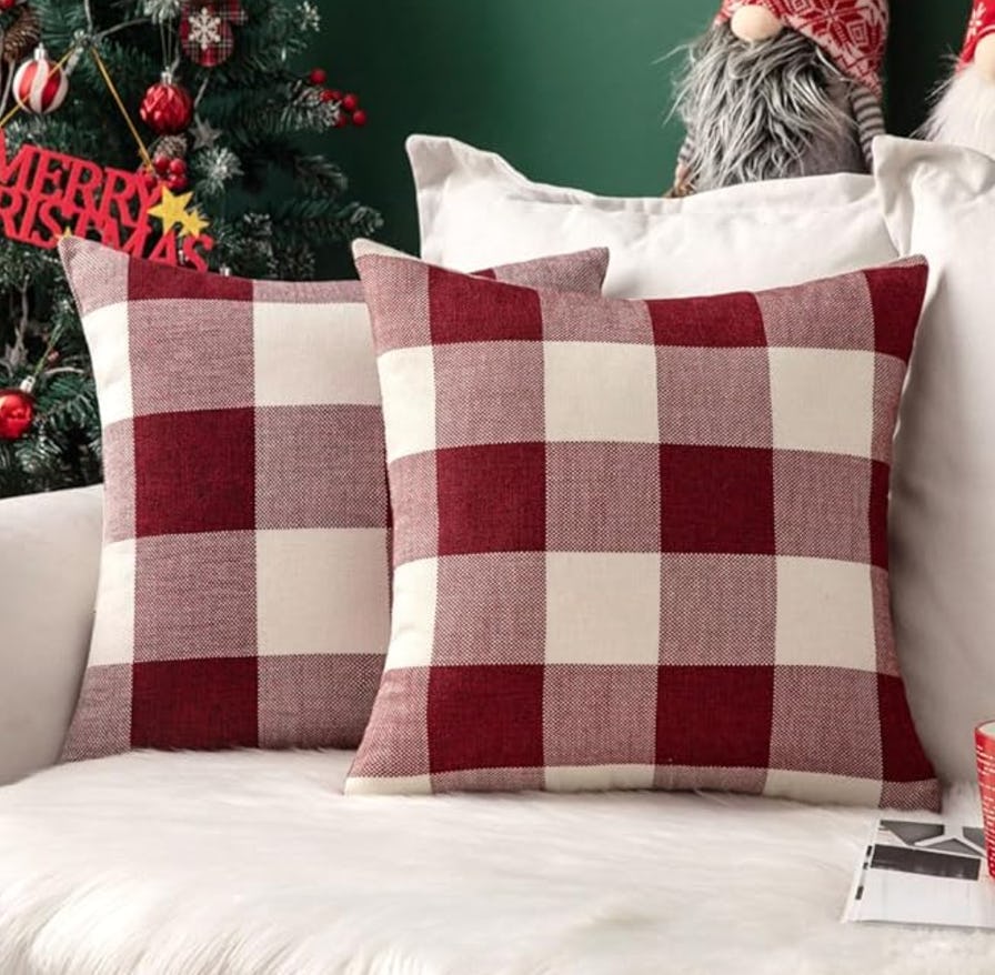 MIULEE Classic Farmhouse Pillow Covers (2-Pack)