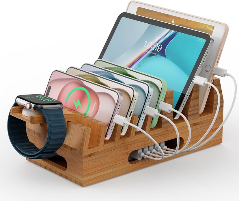 Pezin & Hulin Bamboo Charging Station Organizer