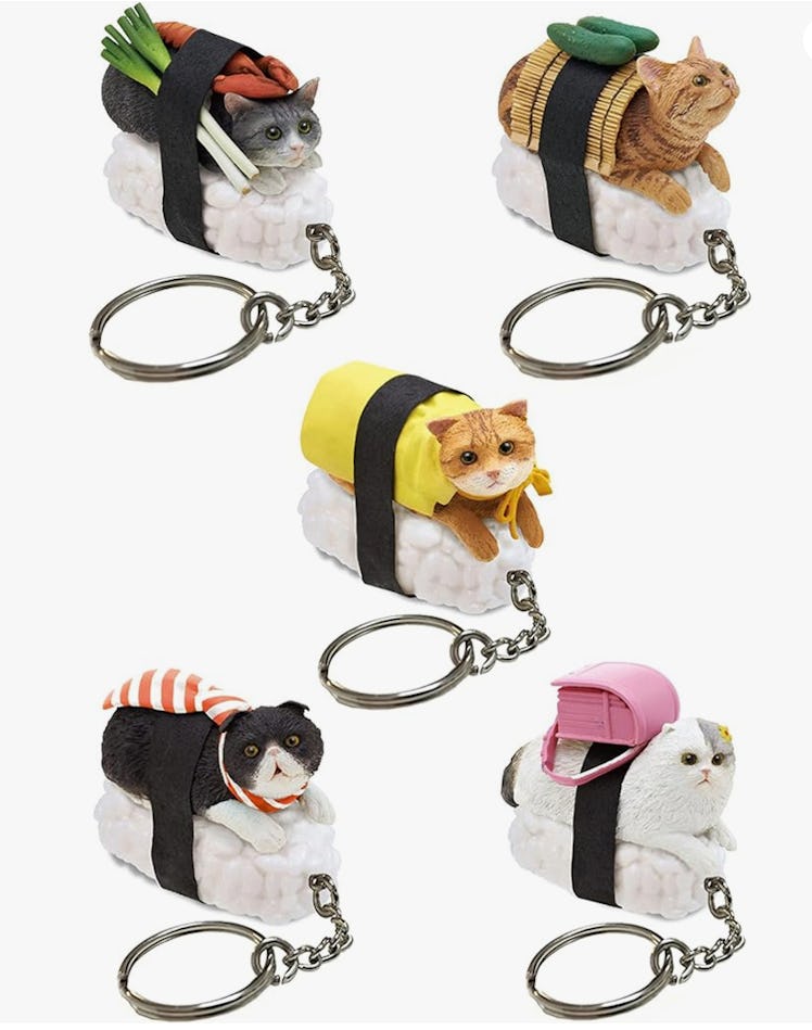 Sushi Cat Blindbox Key Chains (5-Pack)