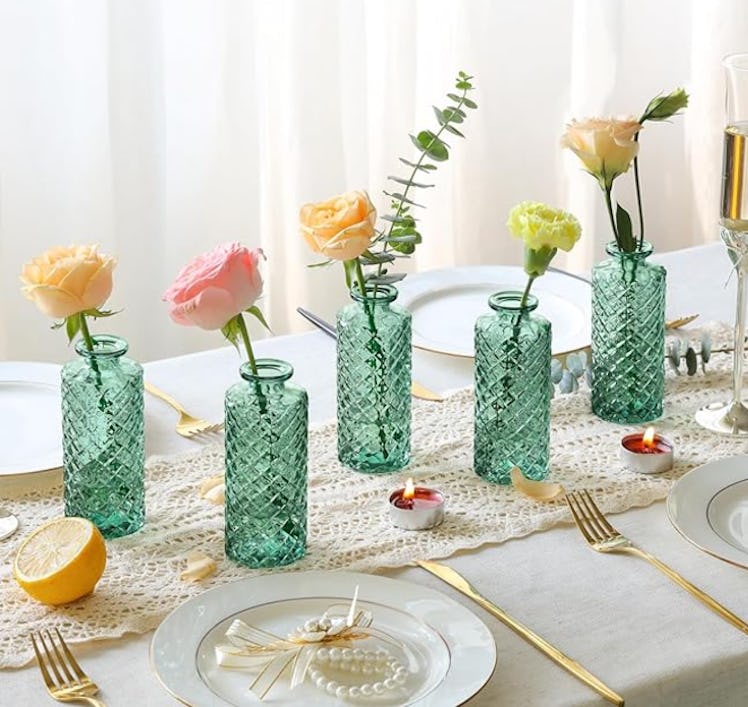 ComSaf Glass Bud Vases (6-Pack)