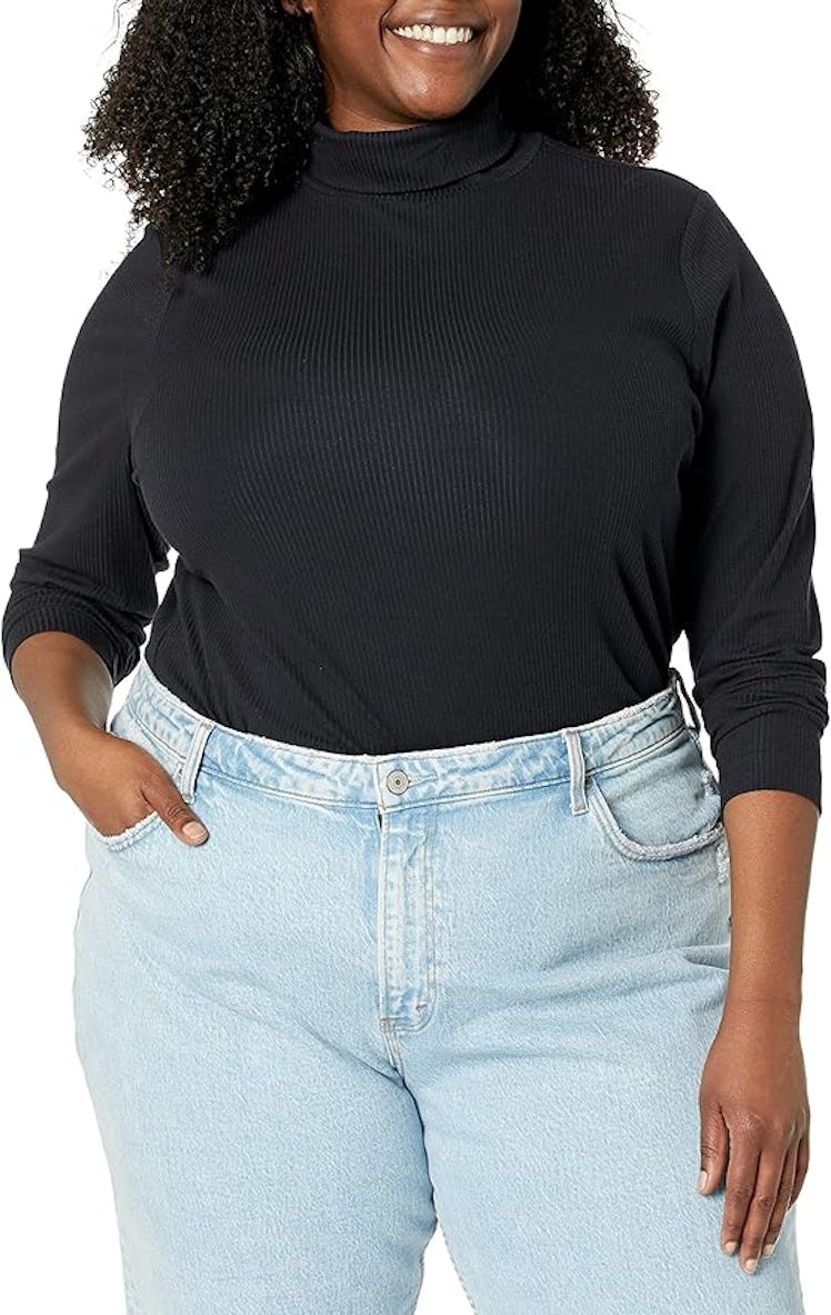 Amazon Essentials Knit Rib Turtleneck Top (2-Pack)