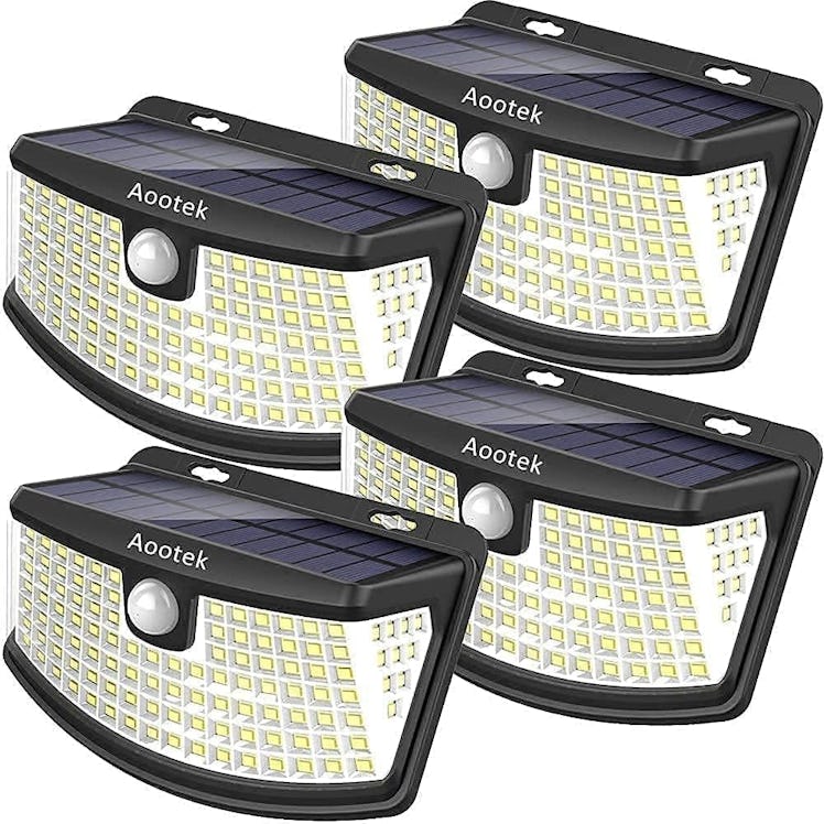 Aootek Solar Motion Sensor Lights (4-Pack)