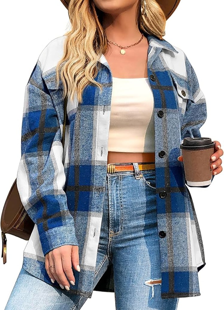 IN'VOLAND Plaid Flannel Shacket