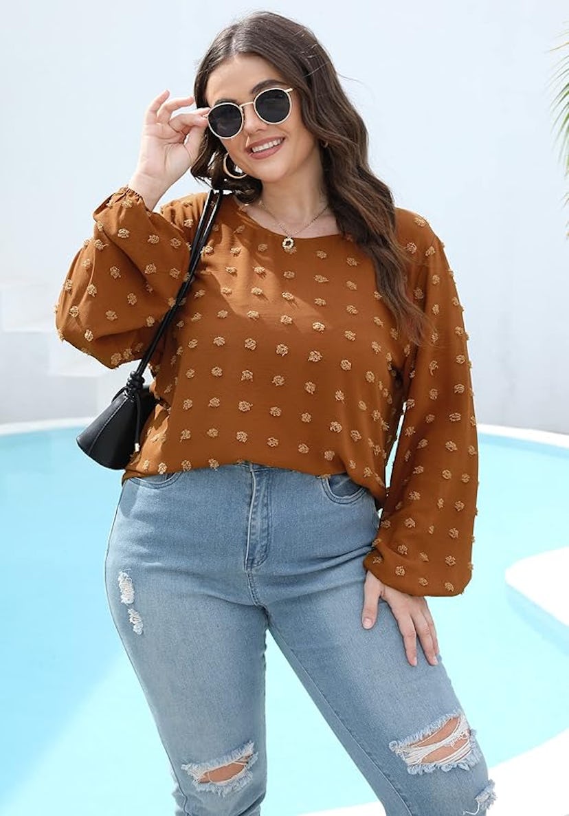 XIEERDUO Chiffon Pompom Shirt